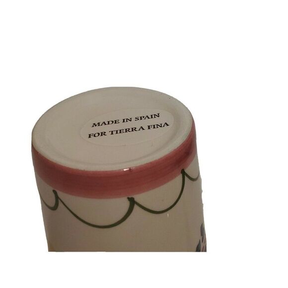 Ceramic Bathroom Set Handpainted  Spain Tierra Fina Toothbrush Soap Holder Cup - Picture 6 of 7